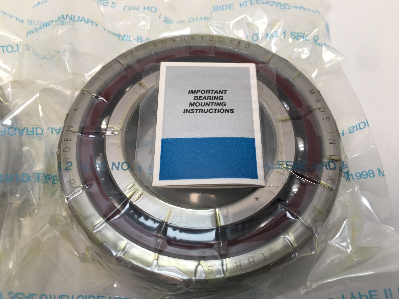 Barden 209HX12D110 Angular Contact Bearing 45x85x19 mm 209 H X 12 D 110 USA Set