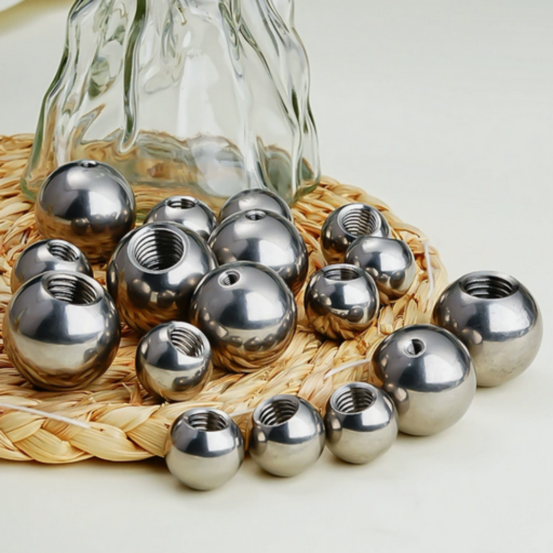 5Pcs Solid Stainless Steel Half-Hole Balls Dia 20mm With M10 Thread Hole Ball