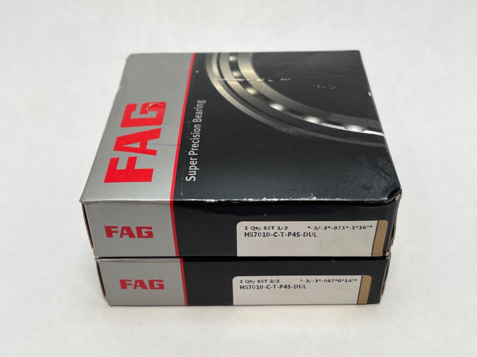 FAG HS7010.C.T.P4S.DUL Angular Bearing 50x80x16mm HS 7010 C T P4S DUL 2 Pcs