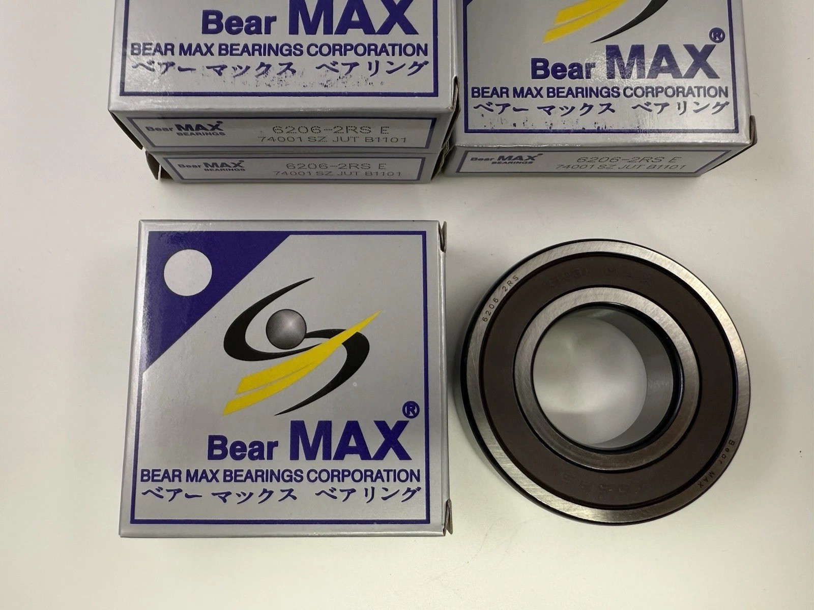 4 pcs BearMAX 6206-2RS 30x62x16mm Rubber Seal Deep Groove Ball Bearings 62062RS