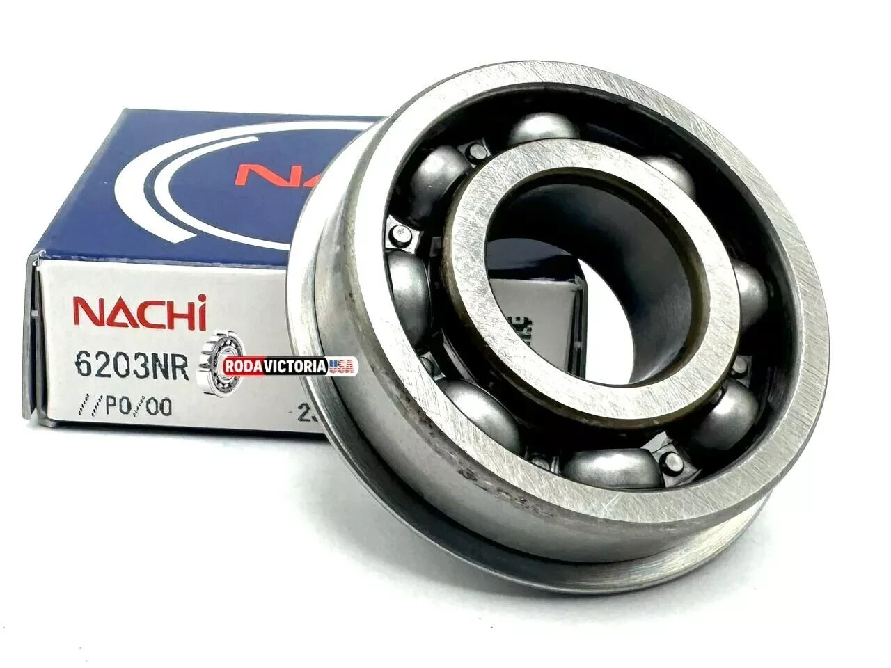 NACHI 6203 NR BALL BEARING, OPEN TYPE, NO SEALS 17x40x12 mm