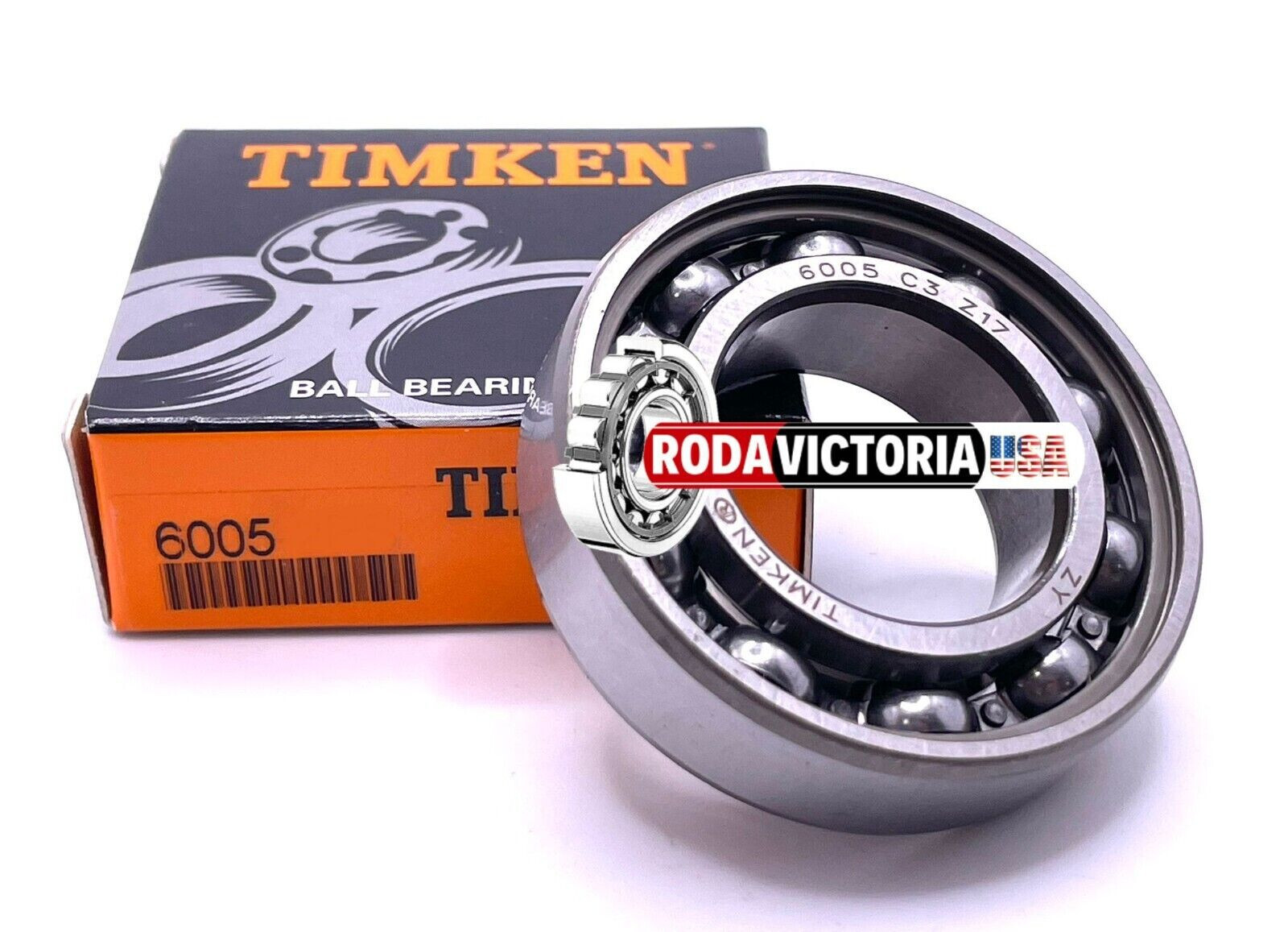 TIMKEN 6005 C3 Deep Groove Ball Bearing, Open, No Seals 25x47x12 mm