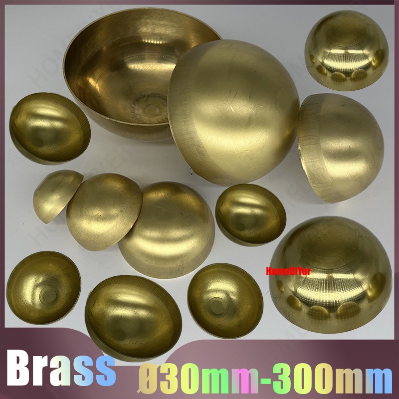 Brass Hemisphere Ø30mm-300mm Metal Hollow Half Ball Railing Round Sphere Crafts