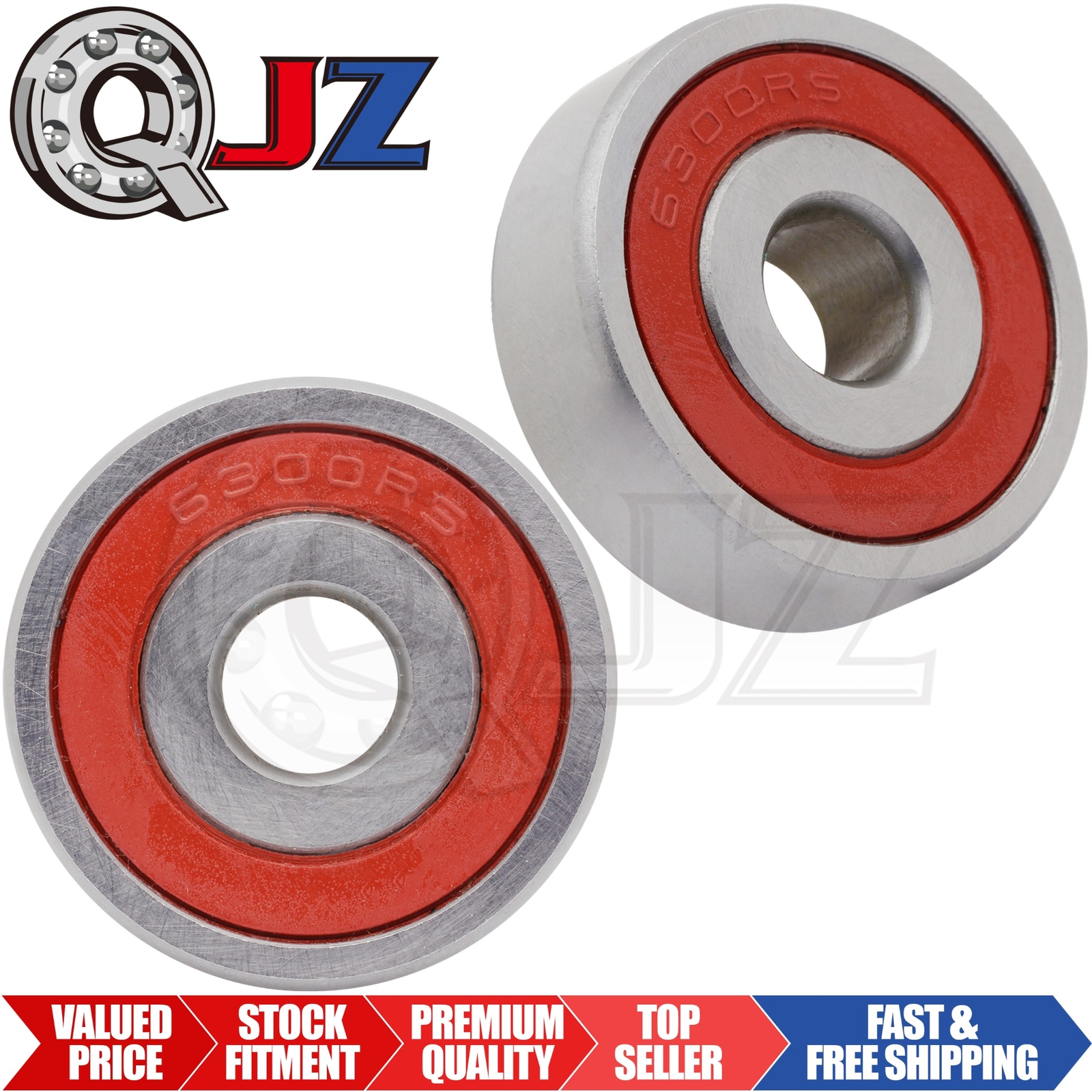 [Qty.2] 6300-2RS Deep Groove/Radial Ball Bearing [10mm Bore x 35mm OD x 11mm W]