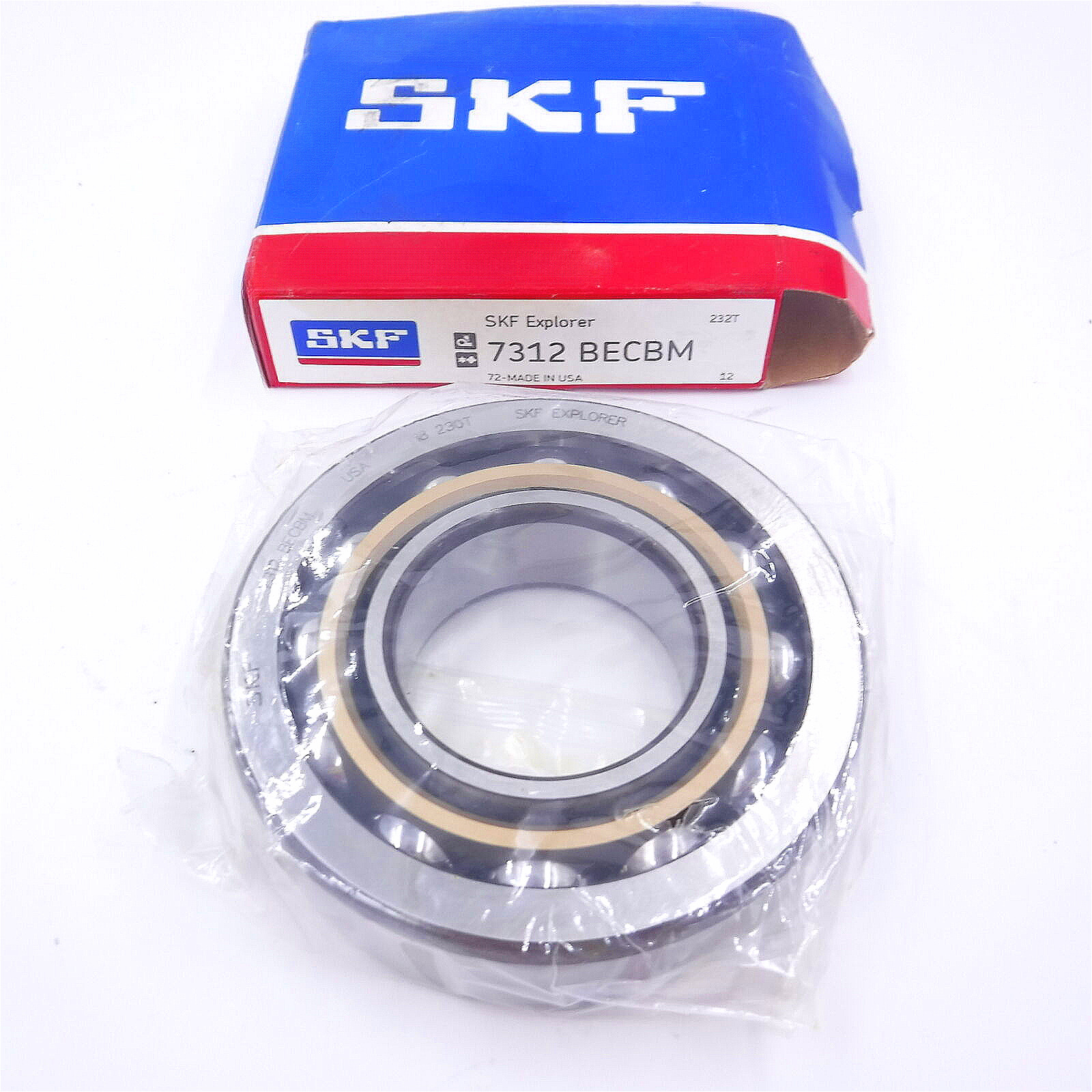 SKF 7312 BECBM Explorer Single Row Angular Contact Ball Bearing NEW