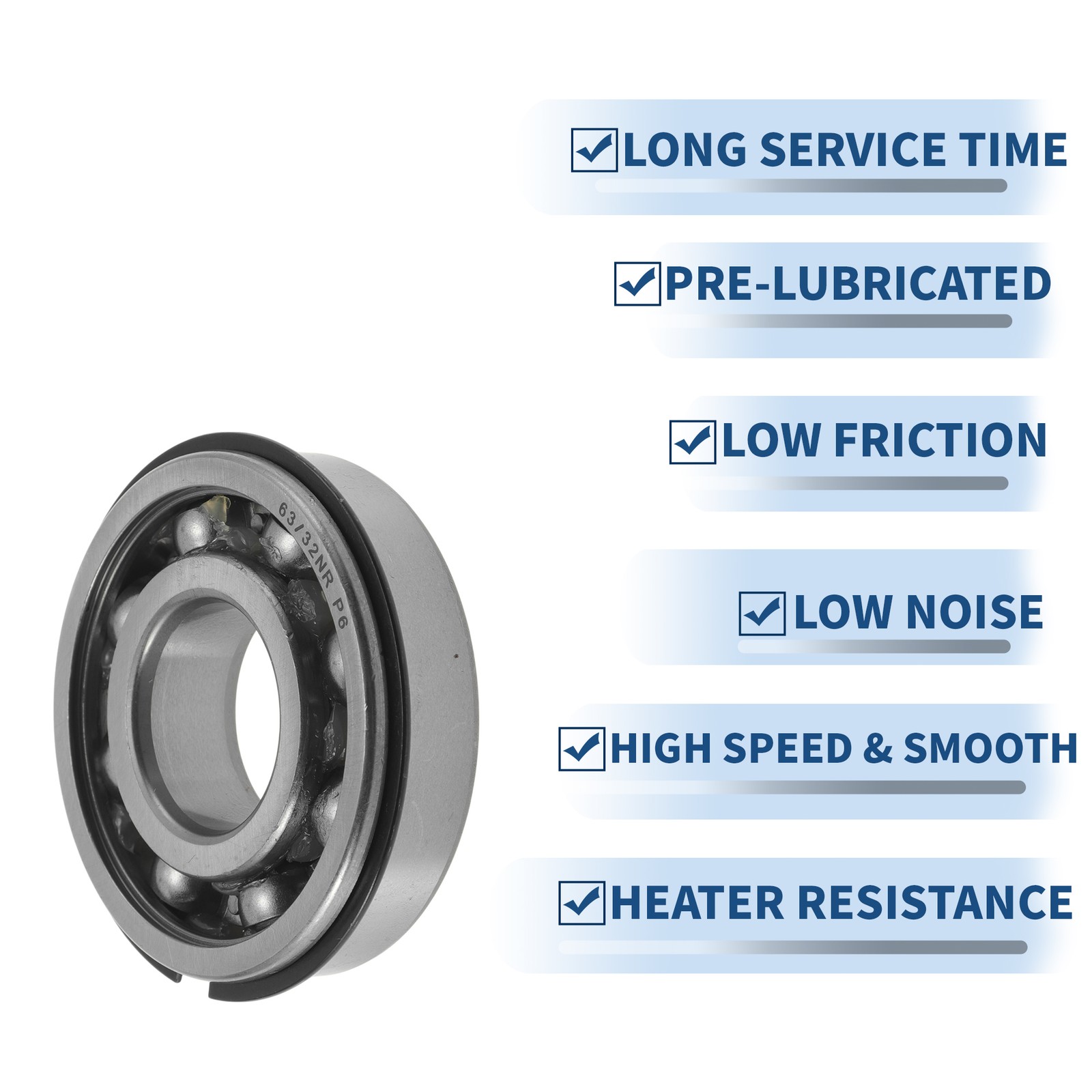 63/32NR Deep Groove Ball Bearings 32x75x20mm 1Pc Scooter Skateboard Wheel