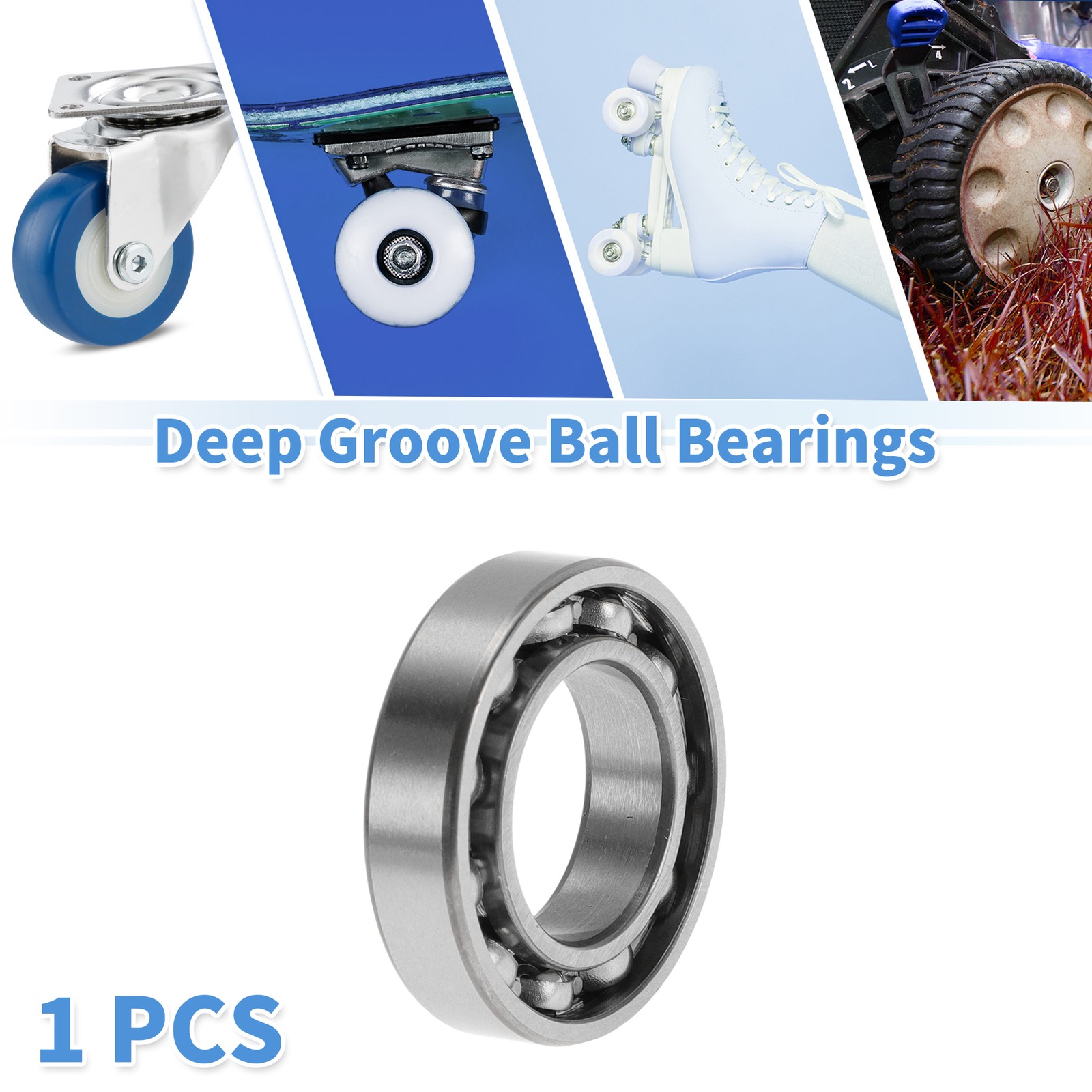 6903 Deep Groove Ball Bearings 17x30x7mm 1 Pcs Silver Tone