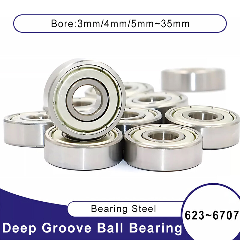 604ZZ/605ZZ~6707ZZ Portable 3mm~8mm Thickness Deep Groove Ball Bearing Miniature