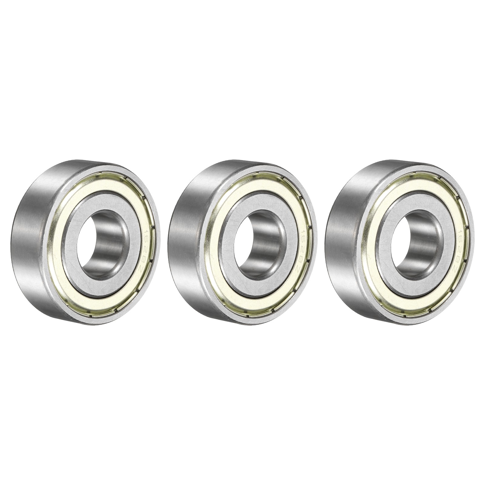 1628ZZ Deep Groove Ball Bearing, 3pcs, 5/8″ x 1-5/8″ x 1/2″, Z2 Sealed Bearing