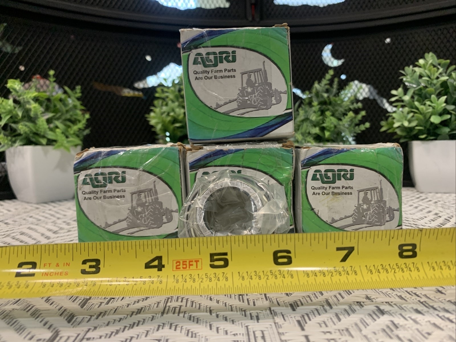 4 QTY! BULK LOT- AGRI UC-25MM BORE WIDE INNER RING SET SCREW LOCKING