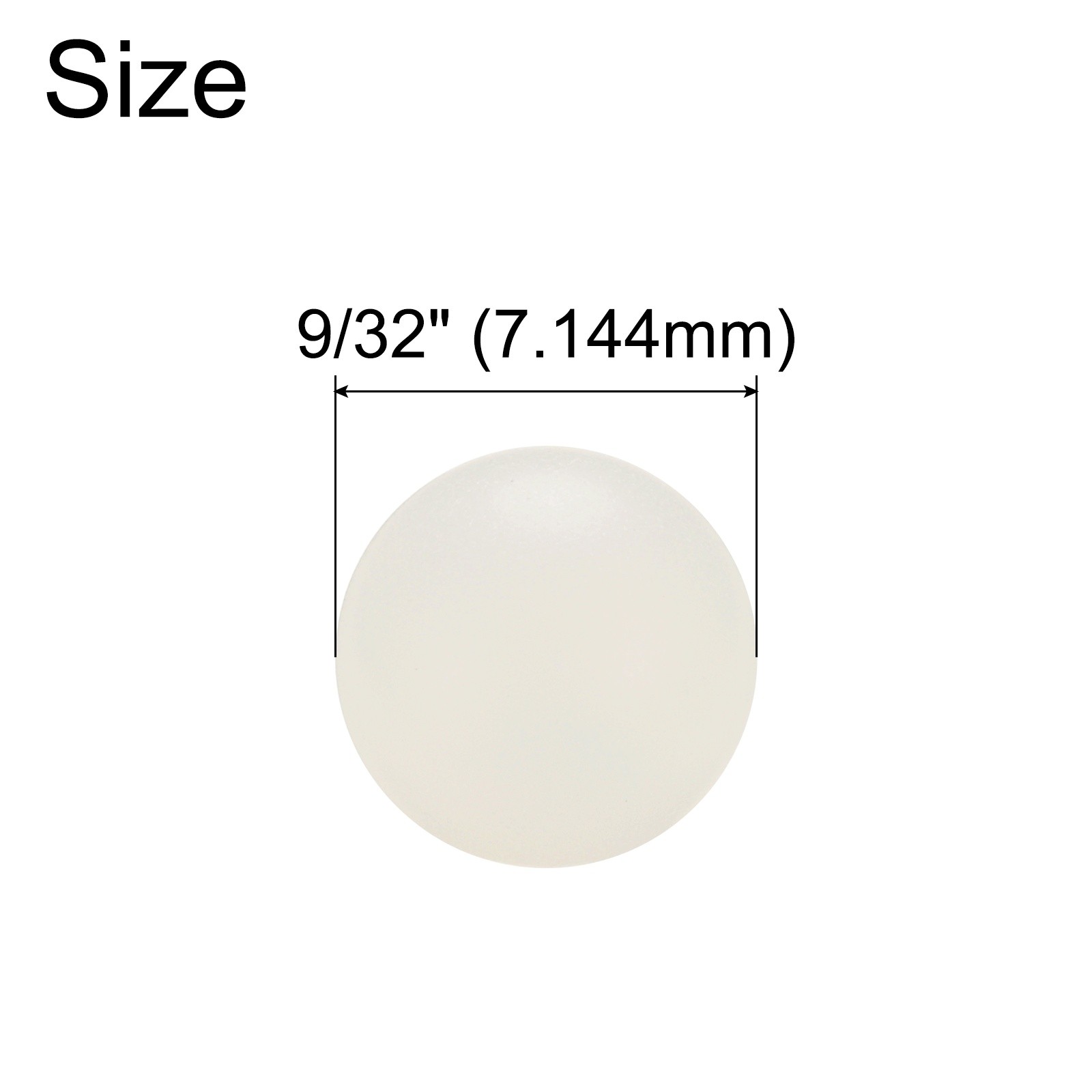 50Pcs Nylon Bearing Balls 9/32″ 7.144mm Polishing Ball, G2 Precision, White
