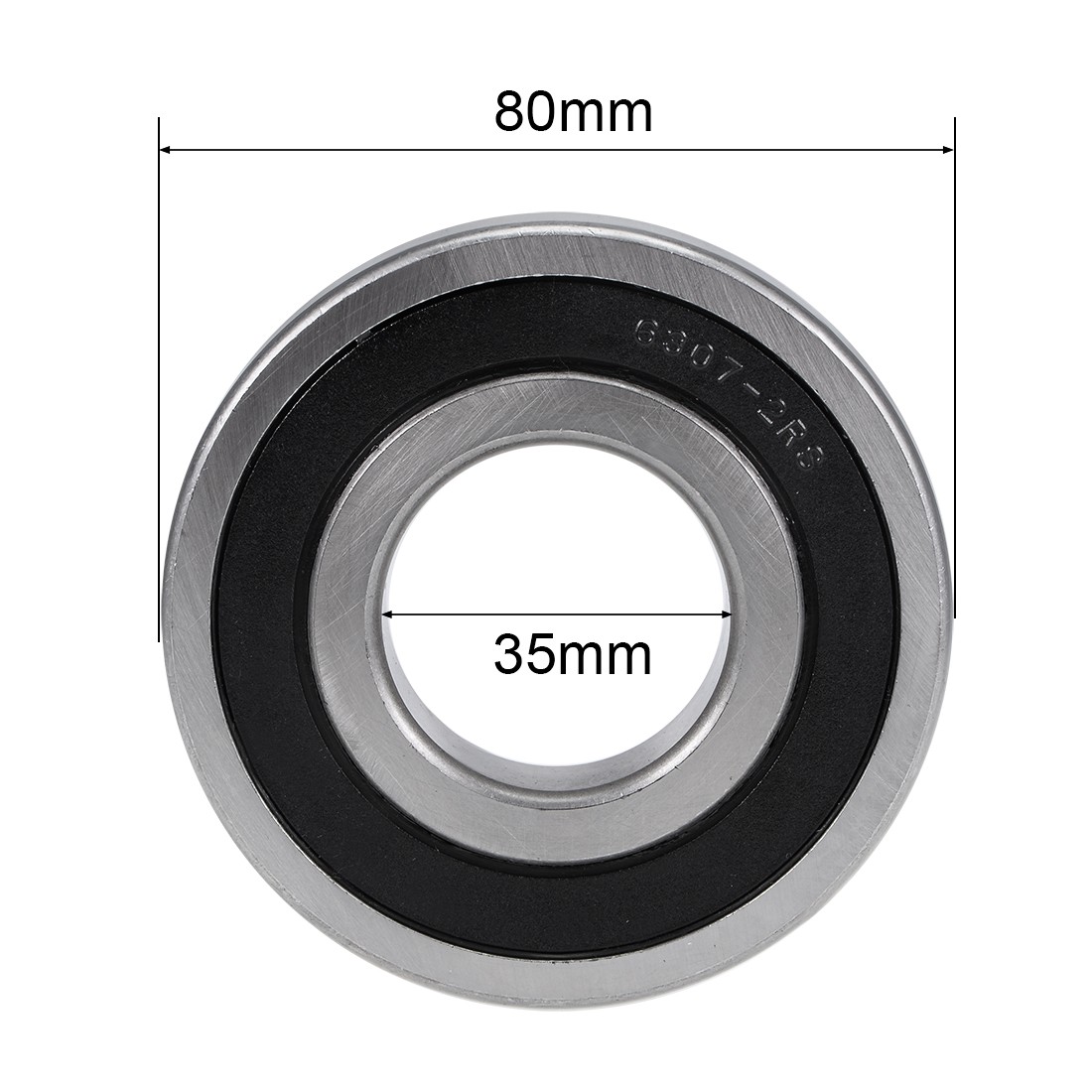 6307-2RS Deep Groove Ball Bearings Z2 Double Shielded Carbon Steel