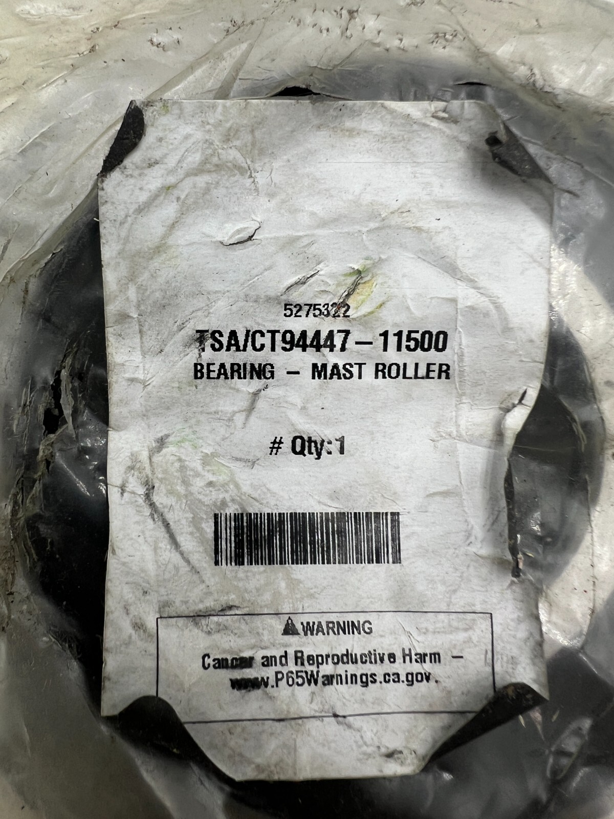 TSA/CT94447-11500 Mast Roller Bearing Black Silver For Mitsubishi Caterpillar