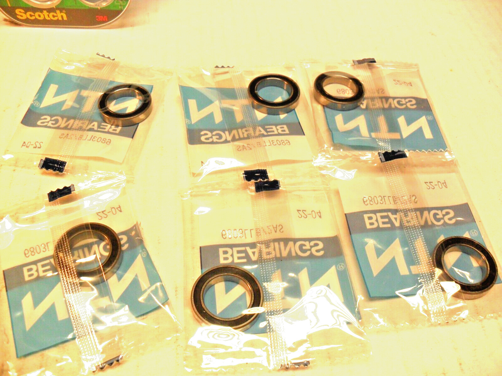 qty 6 – NTN 6803 LLB/2AS 17mm x 26mm x 5mm Deep Groove Ball Bearing SEALED