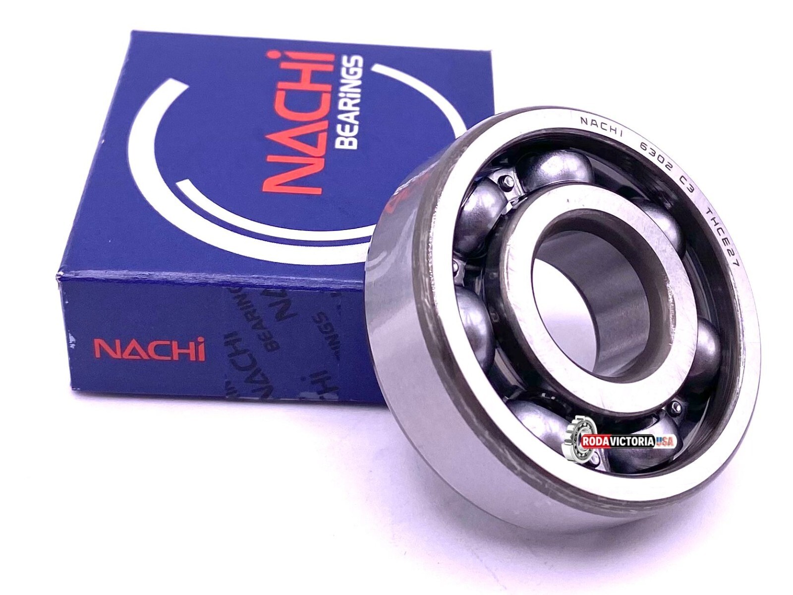 NACHI JAPAN 6302 C3 DEEP GROOVE BALL BEARING, NO SEALS 15x42x13 15x42x13mm