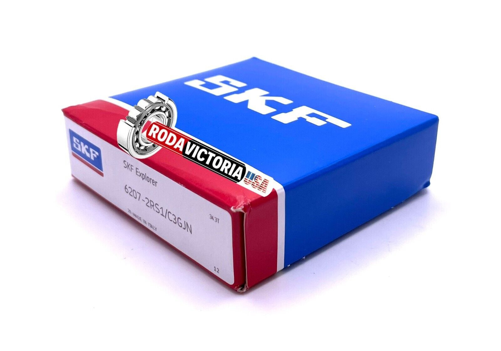 SKF 6207 2RS1 GJN DEEP GROOVE BALL BEARING, RUBBER SEALED 35x72x17 mm