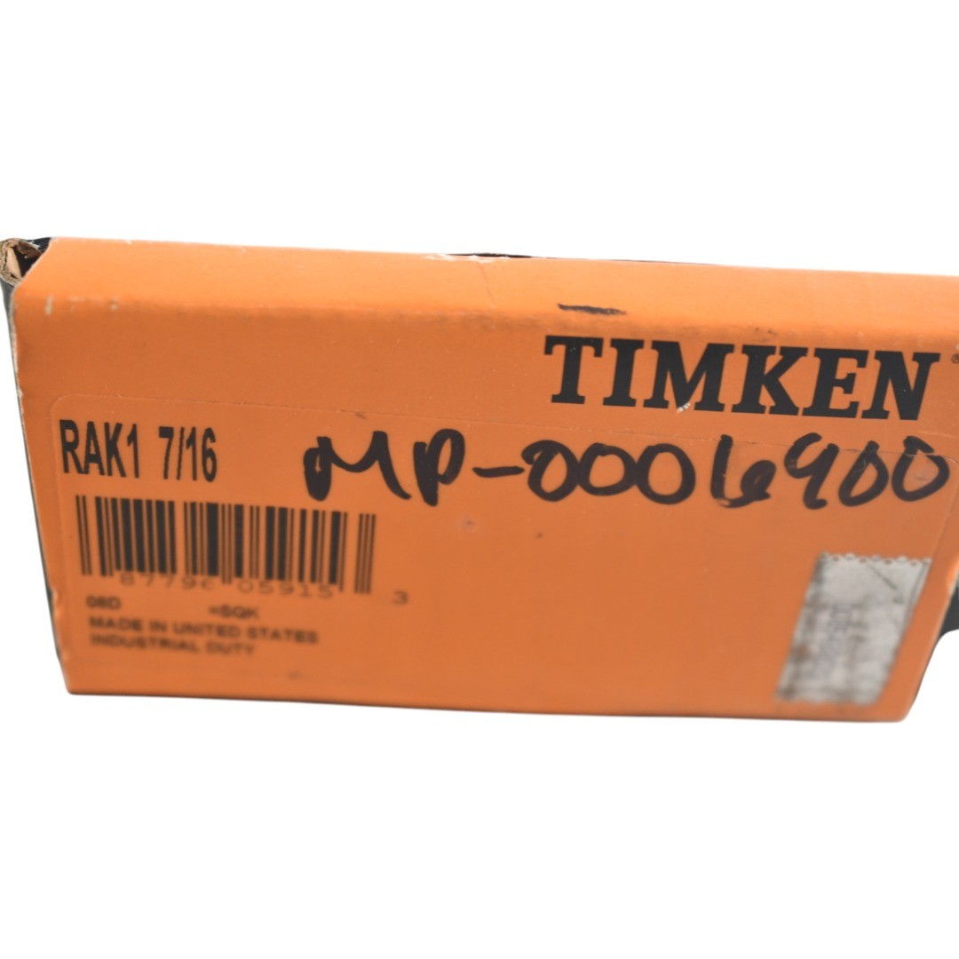 NEW Timken RAK1 7/16 Pillow Block Ball Bearing Unit – 2-Bolt Base, 1-7/16 in Bor
