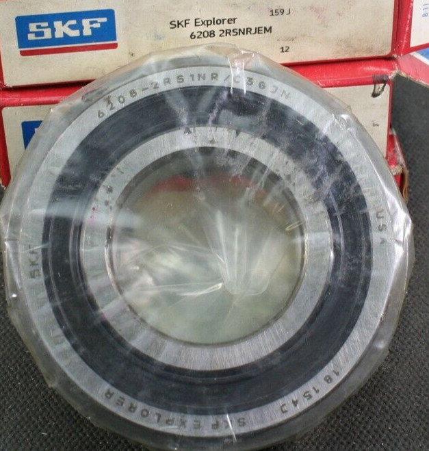 One (1) SKF 6208 2RSNRJEM C3 GJN Deep Groove Bearing 40 MM ID USA NEW