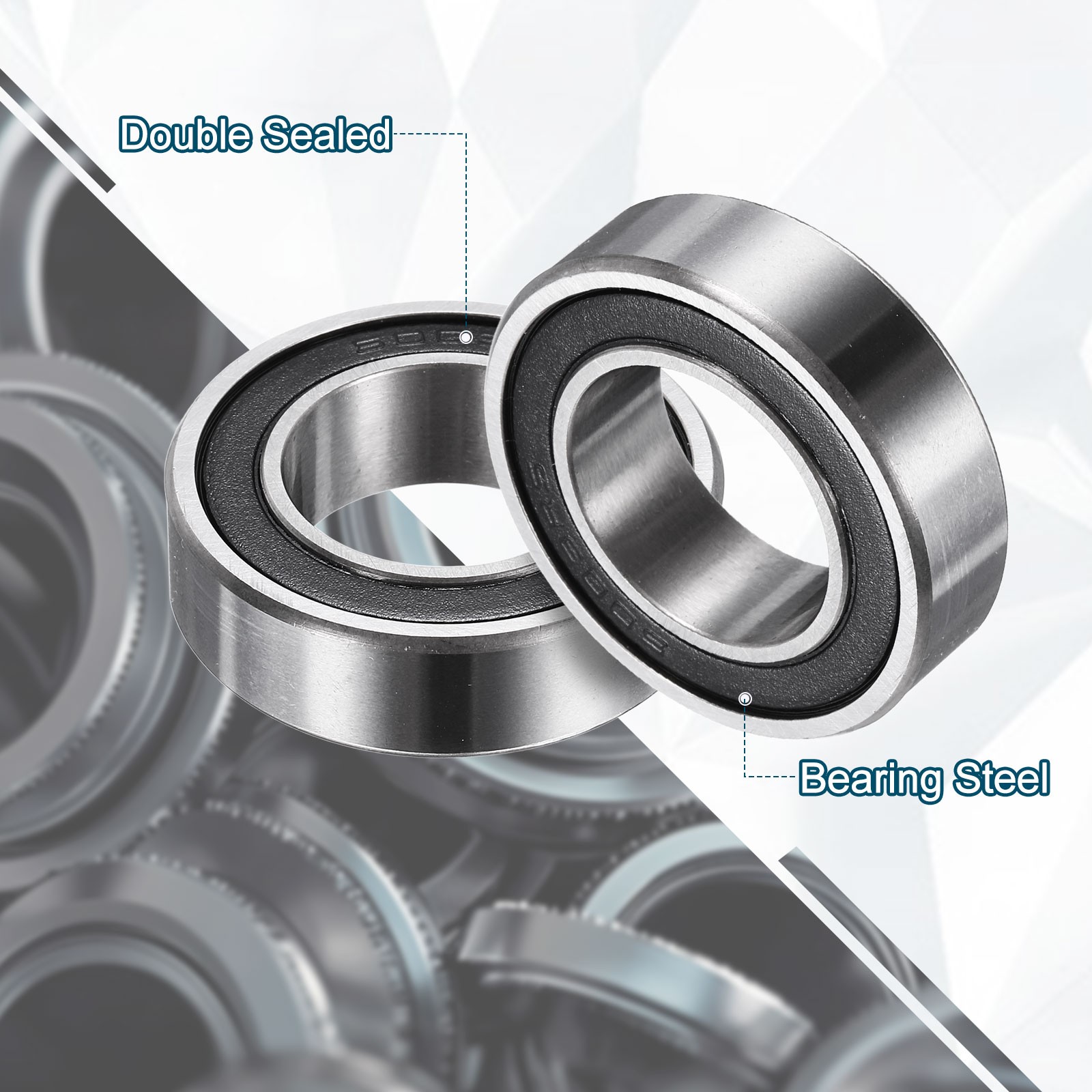 2Pcs 203510-2RS Non-Standard Ball Bearings 20mm ID x 35mm OD x 10mm Thickness