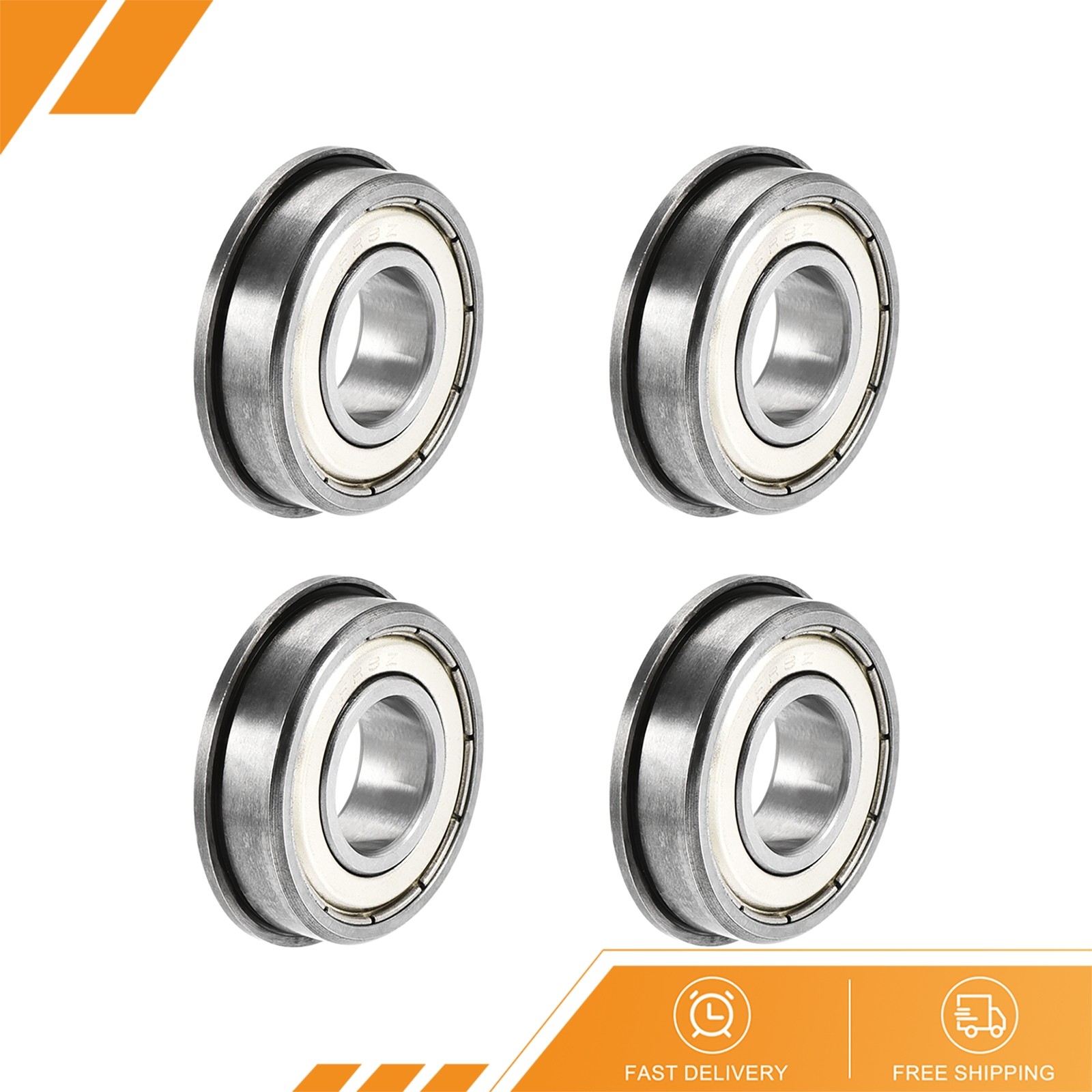 4Pcs – FR8ZZ Flange Ball Bearing 1/2″x1-1/8″x5/16″ Double Shielded Bearings
