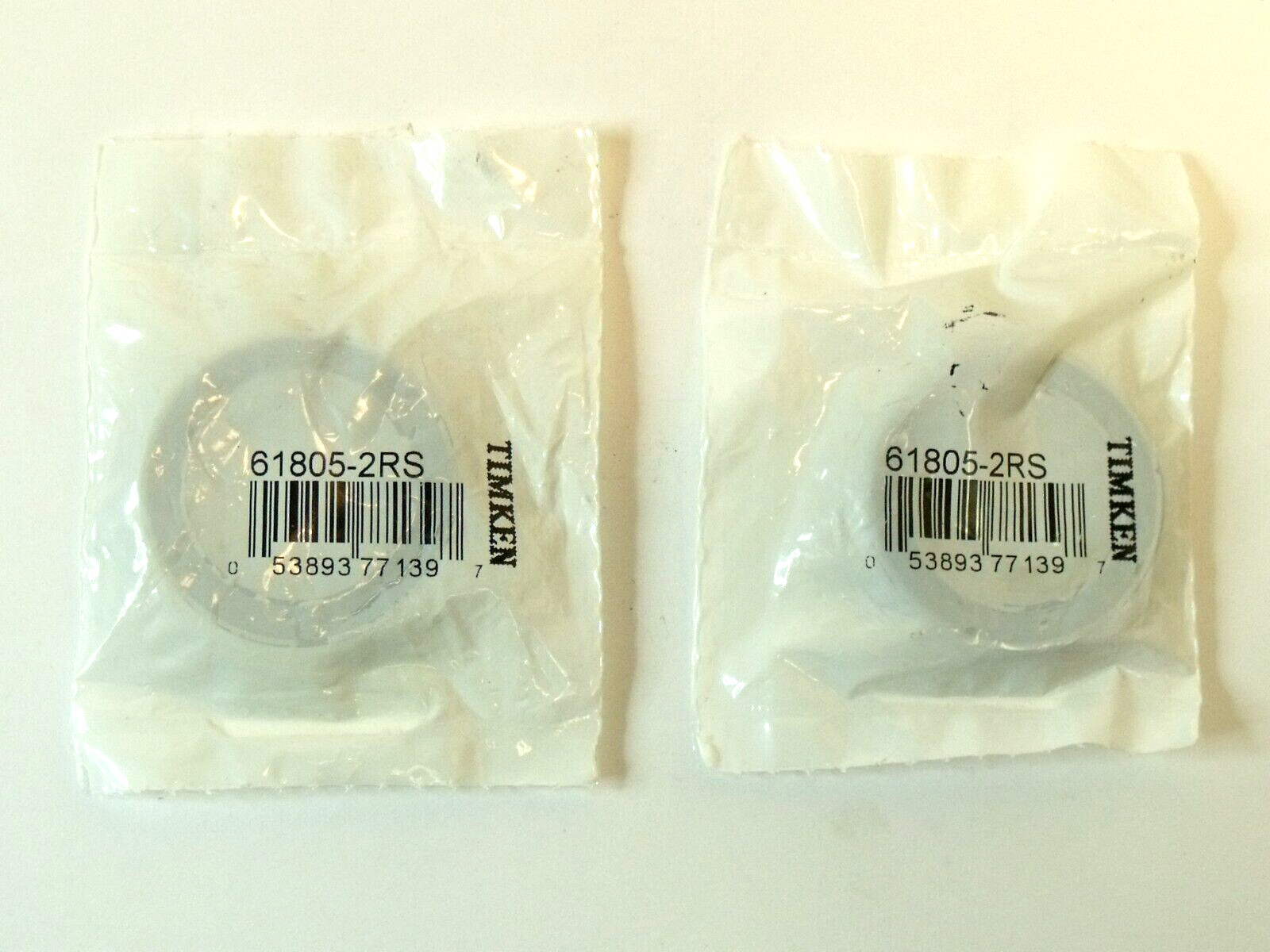 (2) NIB Timken 61805-2RS Ball Bearings: 25mm Bore, 37mm OD, 7mm Width, Sealed