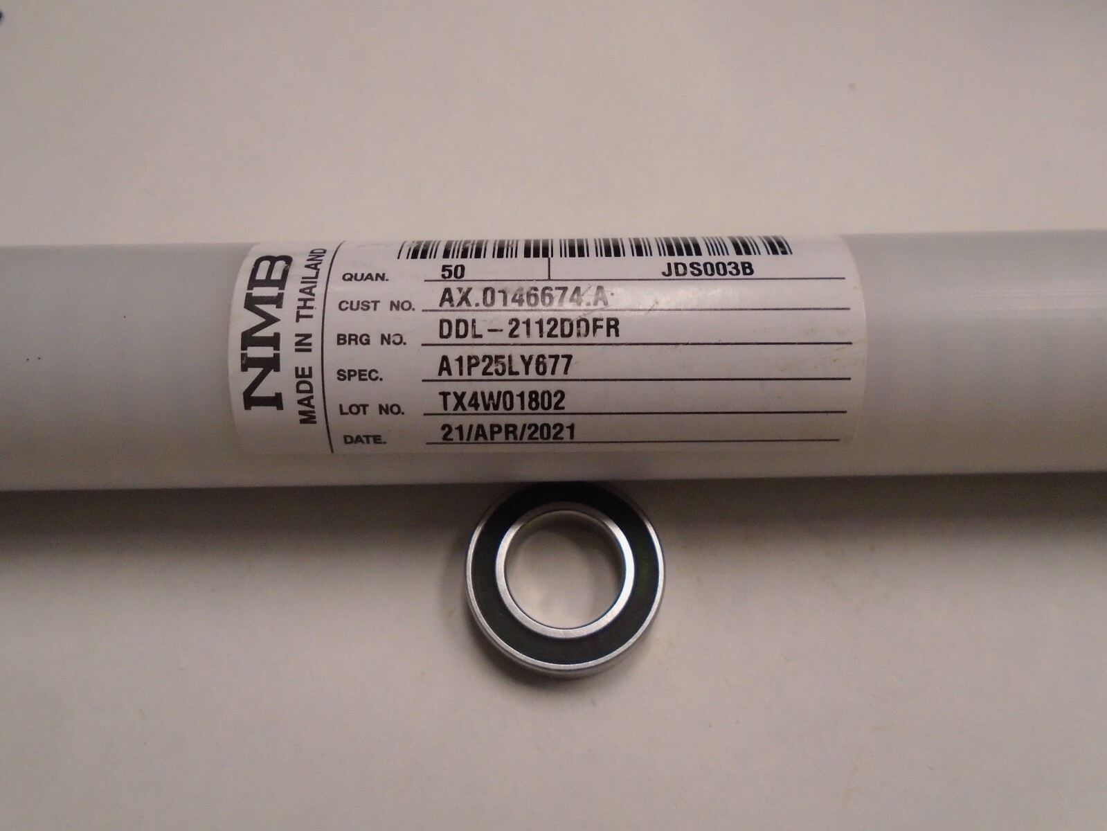 NMB DDL-2112DDFR 6801-2RS 12X21X5 mm PRECISION BEARING MADE IN THAILAND JUNE104