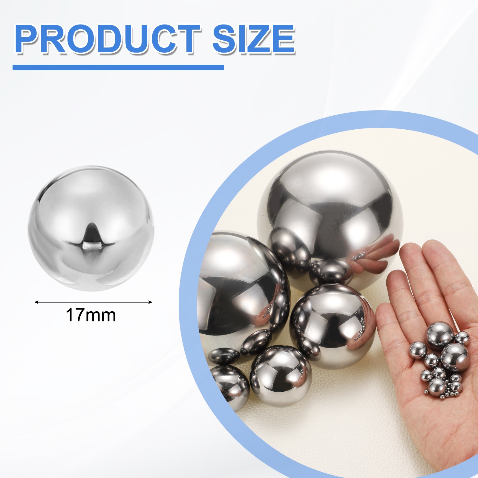20pcs Precision Balls 17mm Diameter G16 Solid Chrome Steel Bearing Balls