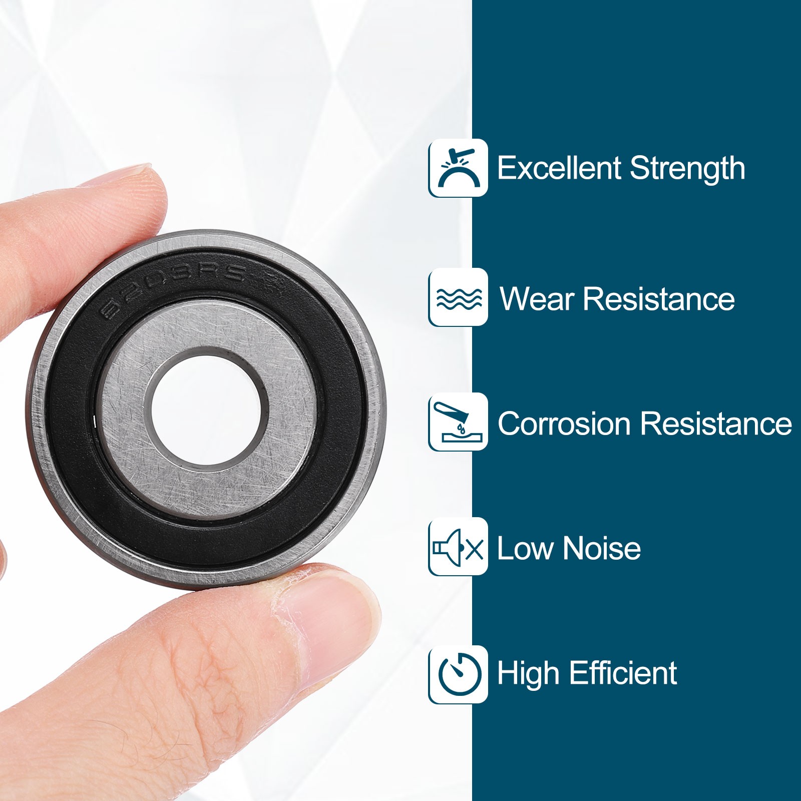 2Pcs 124012-2RS Non-Standard Ball Bearings 12mm ID x 40mm OD x 12mm Thickness