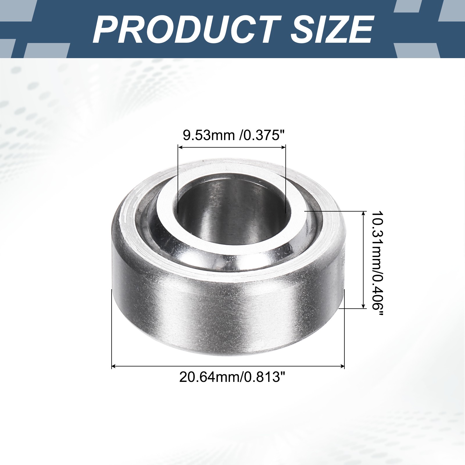 2 Pcs COM6T Spherical Plain Bearing 3/8″ x 13/16″ x 13/32″ Bearing
