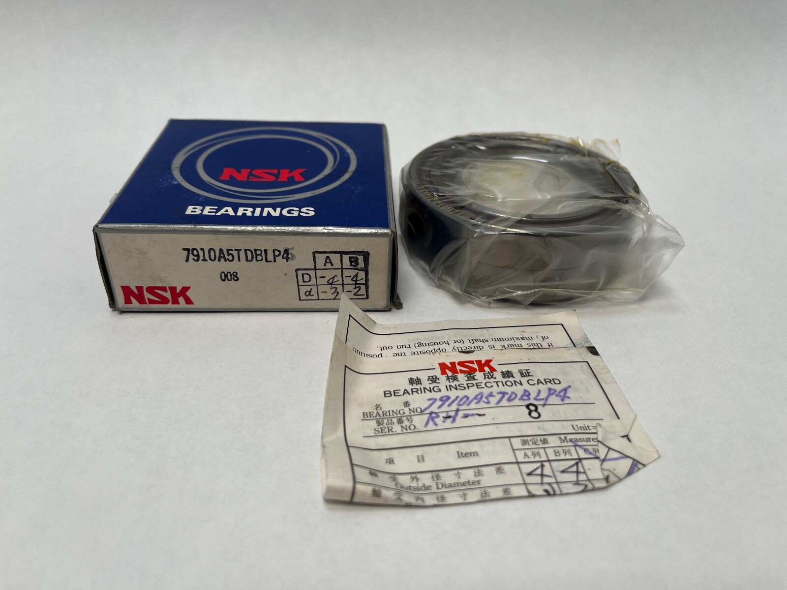 NSK 7910A5TDULP4 Bearing 50x72x12 mm 71910 7910-A5-T-DUL/DBL-P4 Japan 2 Pcs