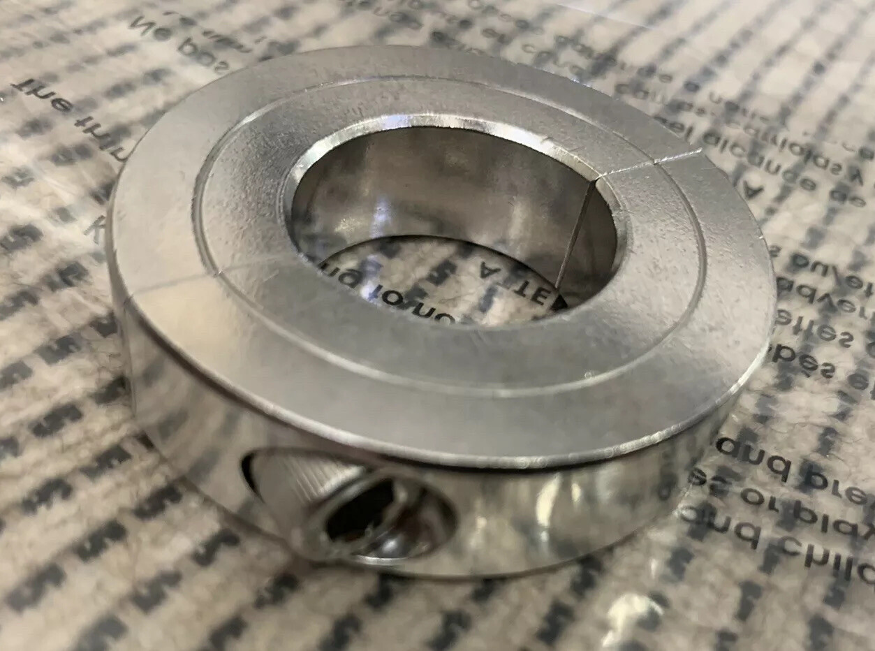 Climax Metal H2C-100-S Shaft Collar, Two Piece, Clamp Style, Stainless Steel, 1″
