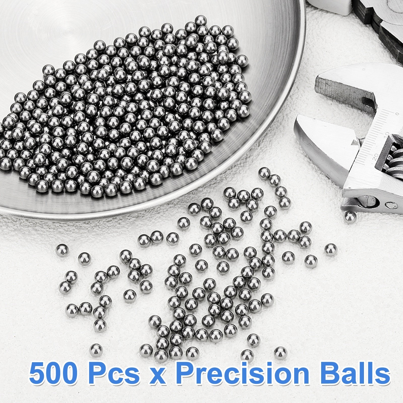 500Pcs Bearing Balls, 4.5mm Diameter 304 Stainless Steel G200 Precision Ball