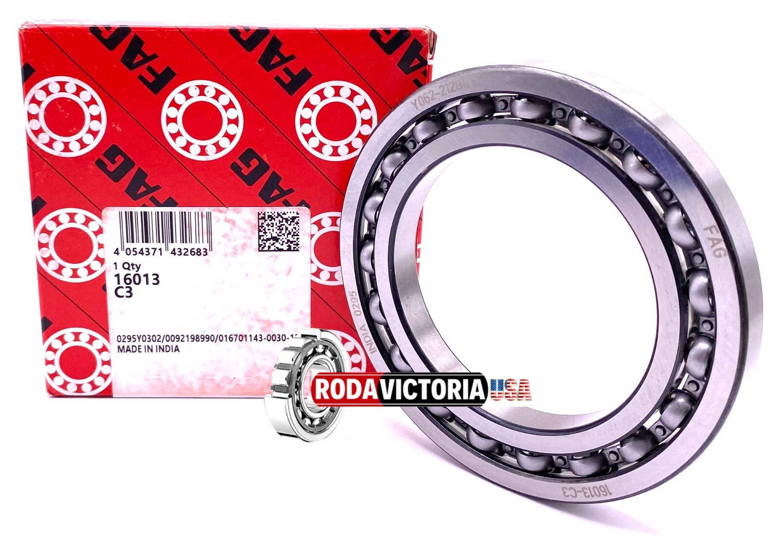 FAG 16013 C3 Deep Groove Ball Bearings 65x100x11mm