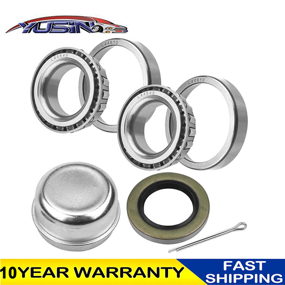 Set of 2,000lb. Axle Trailer Hub Wheel Bearing L44649 Seal 1.25” L44649 12192TB