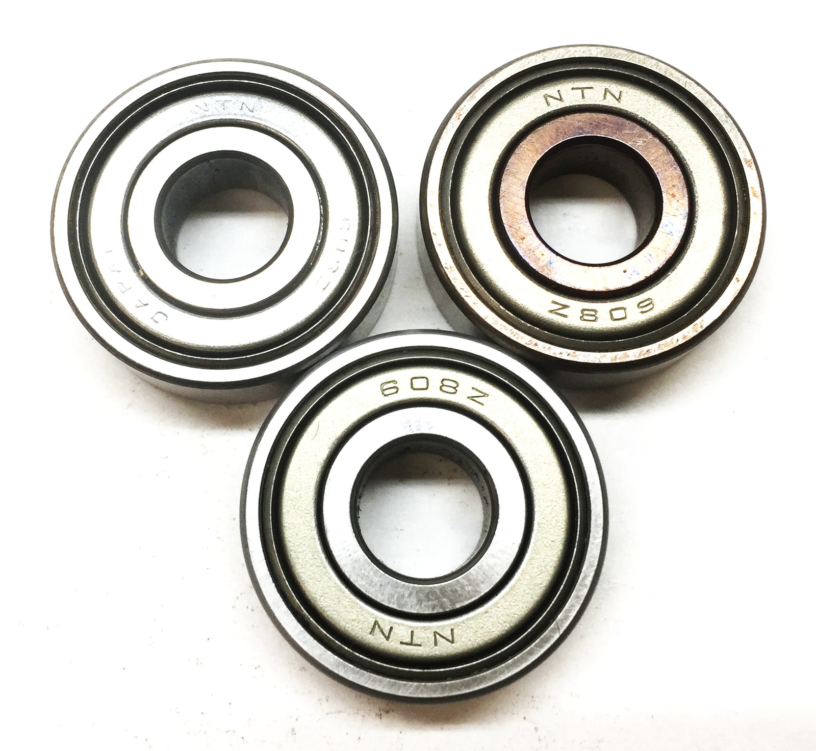 NTN Metal Shielded Ball Bearing (No Box) 608Z [Lot of 3] NOS