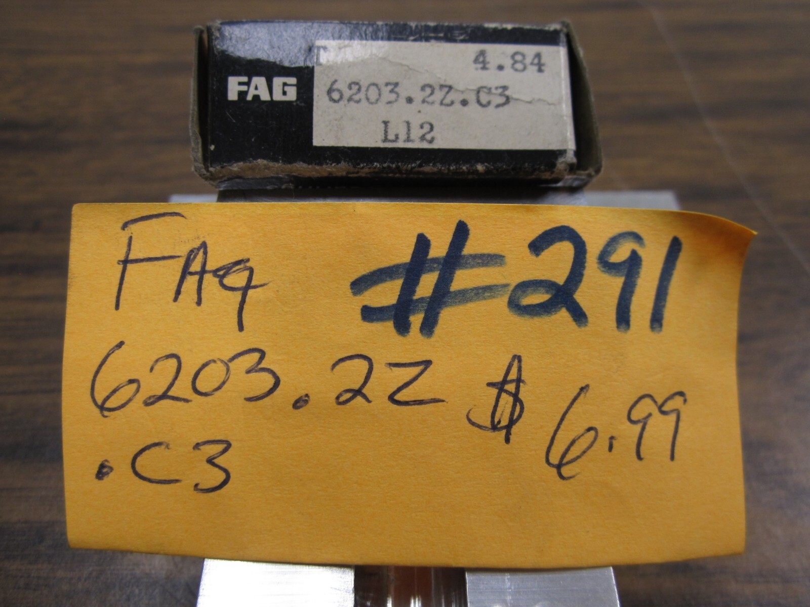 FAG 6203.2Z C3 6203-ZZ 17mm X 40mm X 12mm Metal Shielded Bearing 1 side # 291