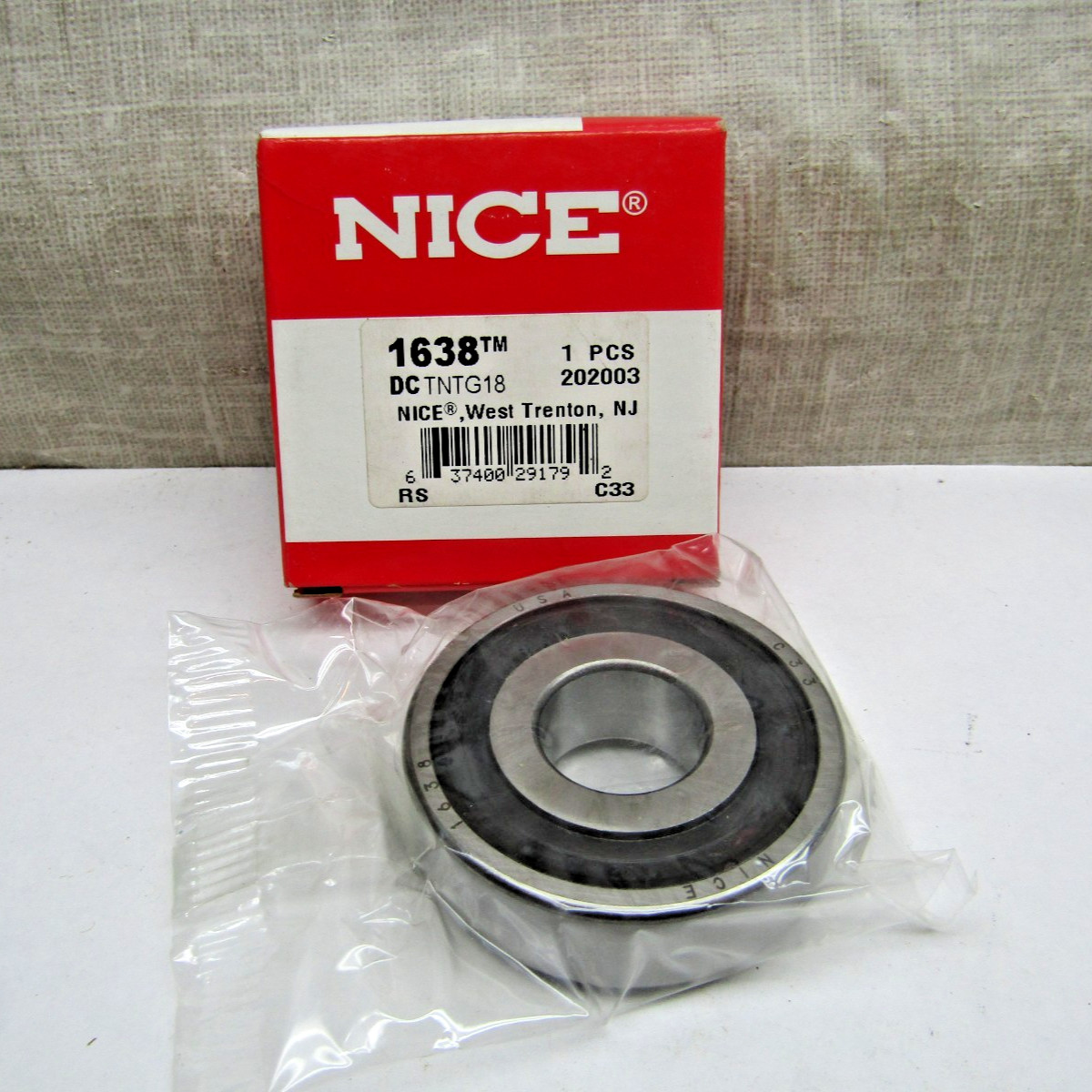 Nice 1638DC TNTG18 3/4″ X 2″ X 9/16″ Sealed Bearing