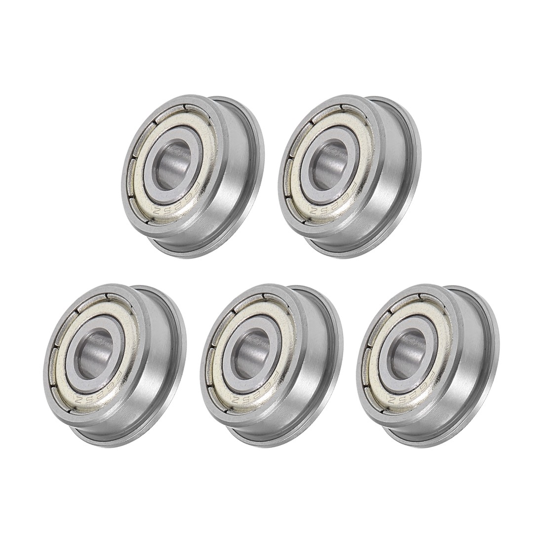 5Pcs Chromium Steel Shielded Flange Ball Bearing F625ZZ, 5mm x 16mm x 5mm
