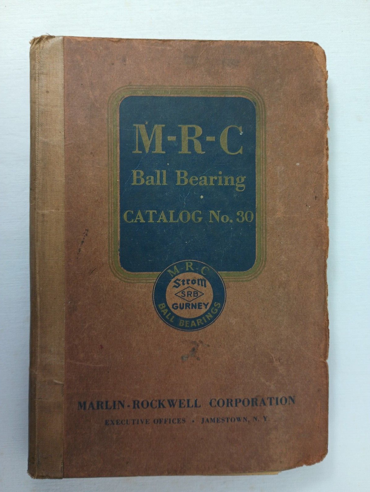 Vtg. M-R-C Ball Bearing Catalog No. 30 Marlin Rockwell Corporation Jamestown, NY