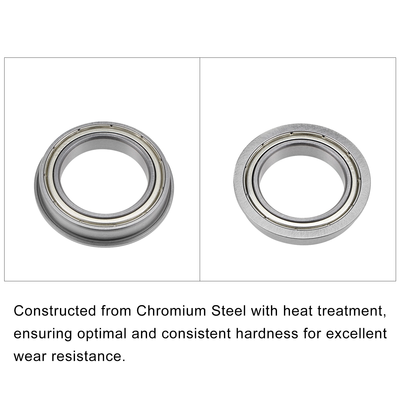 2Pcs Chromium Steel Shielded Flange Ball Bearing F6805ZZ, 25mm x 37mm x 7mm