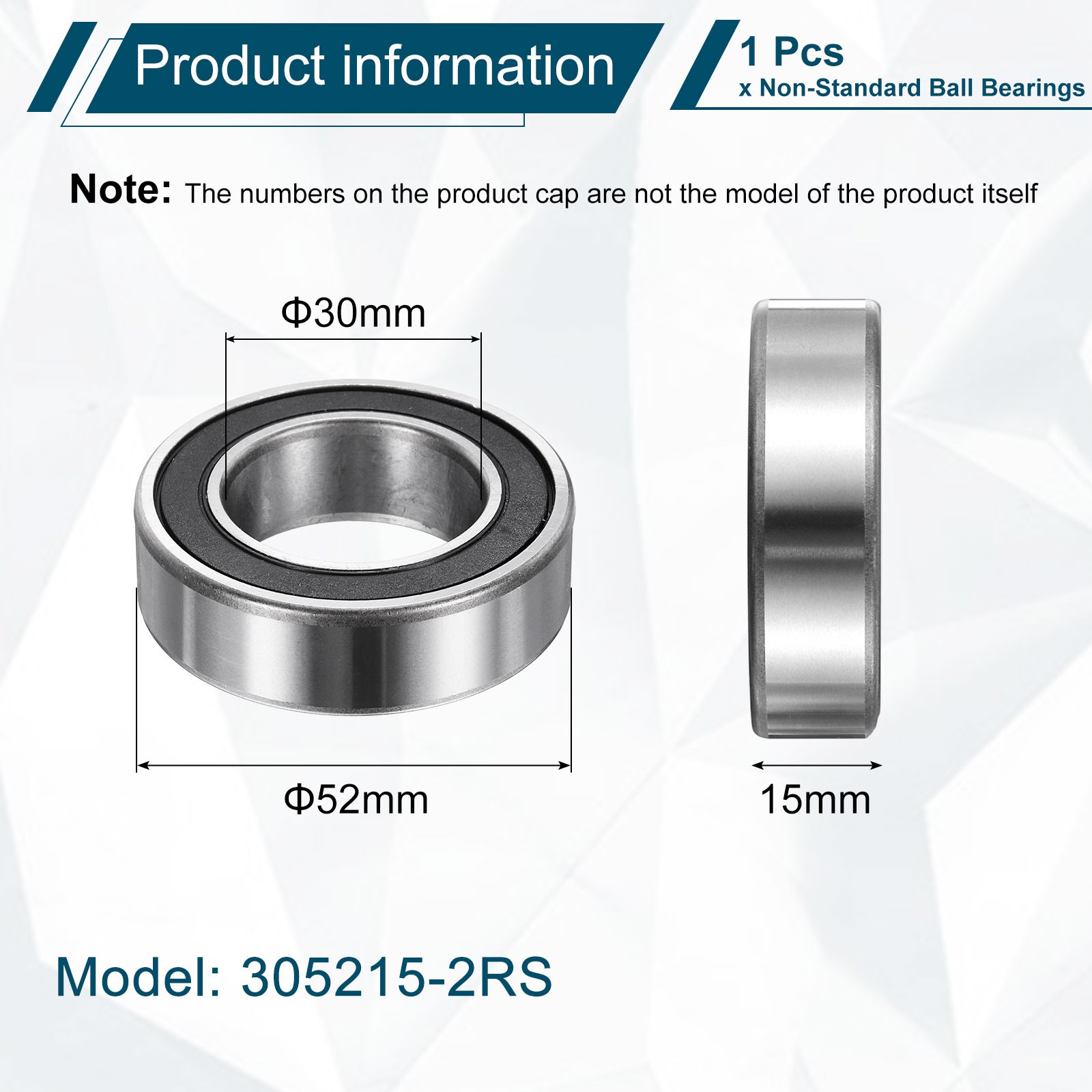 305215-2RS Non-Standard Ball Bearings 30mm ID x 52mm OD x 15mm Thickness