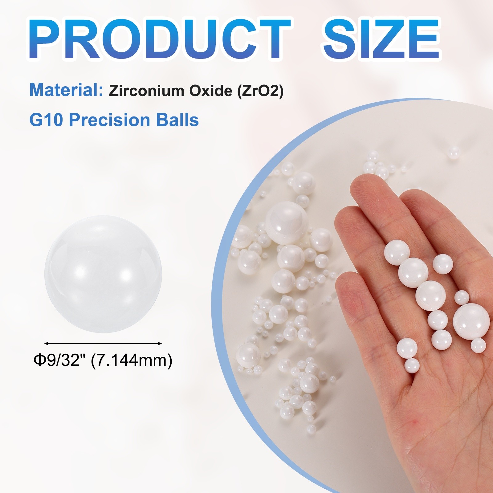 10pcs Ceramic Bearing Balls 7.144mm 9/32″ for G10 Precision Balls