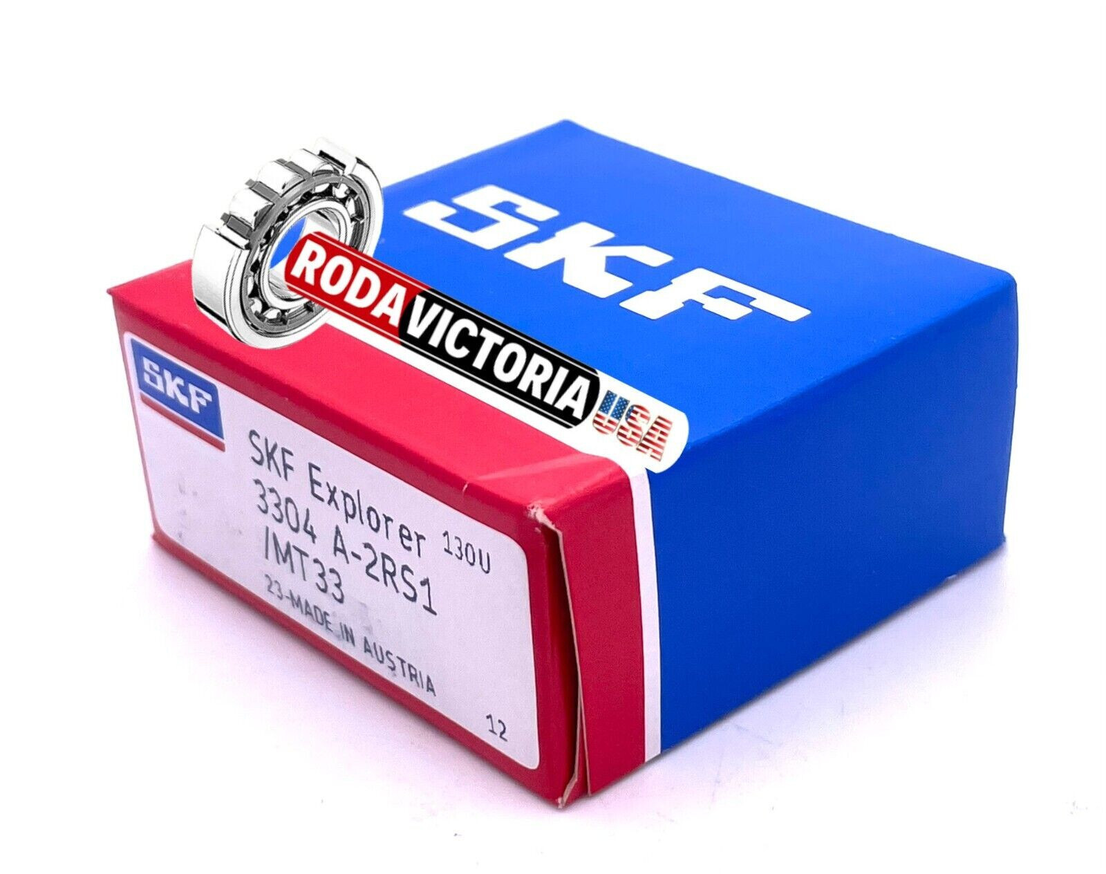 SKF angular contact ball bearing 20x52x22.2mm 3304A-2RS1 TN9/MT33
