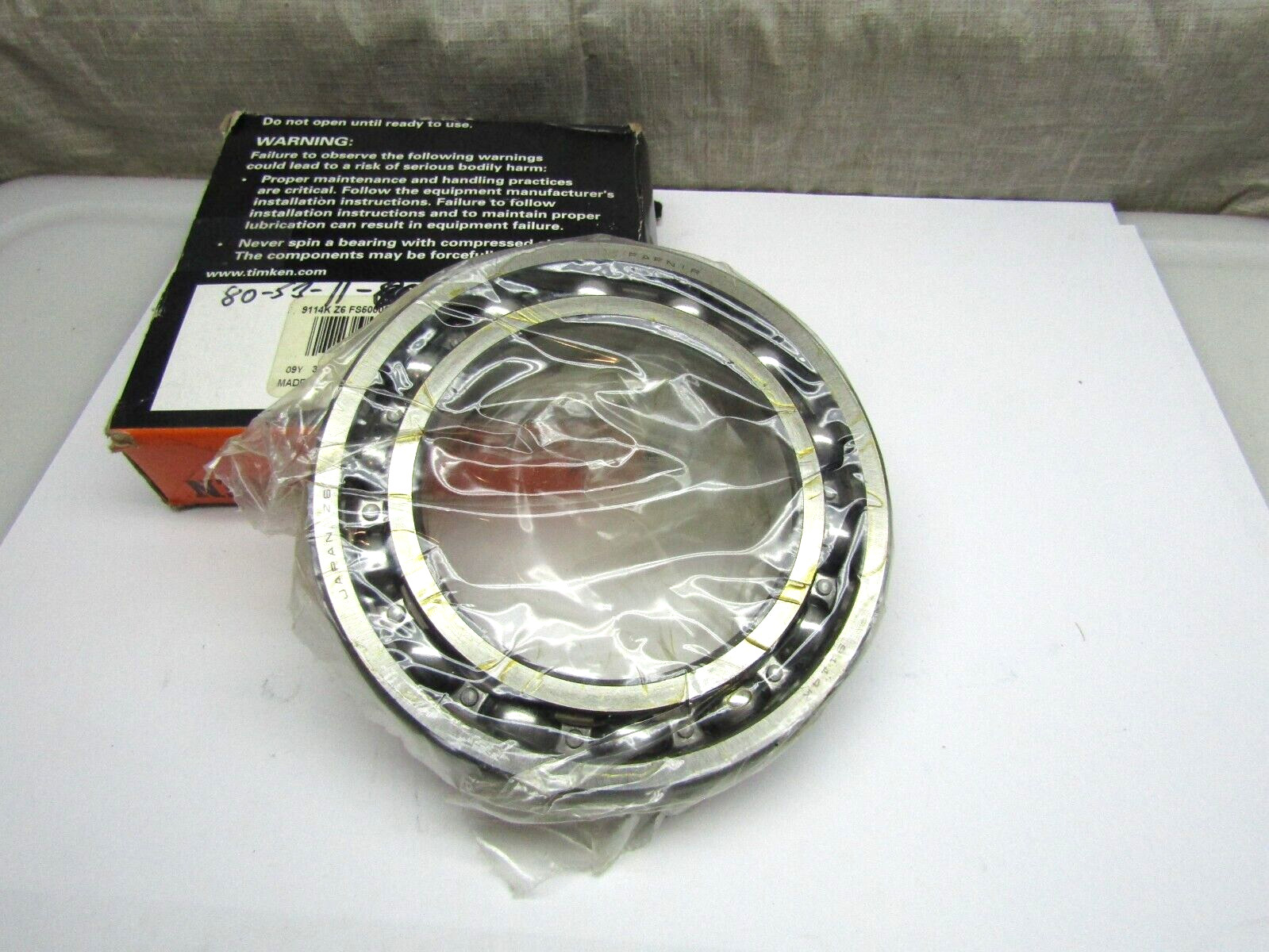 Timken Fafnir 9114K 70mm X 110mm X 20mm Open Bearing