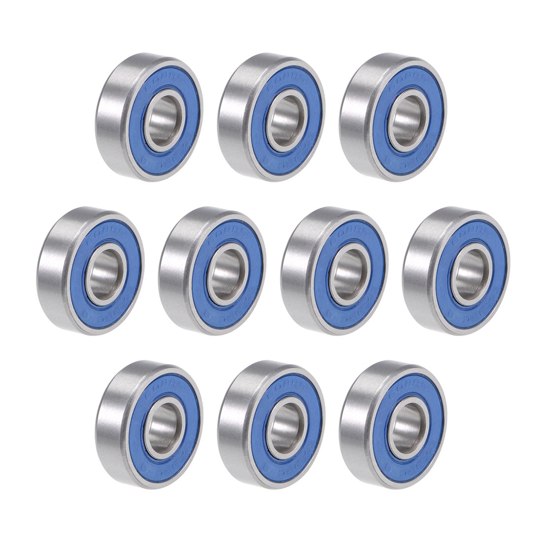 608-2RS Deep Groove Ball Bearings 8x22x7mm Double Seal 10pcs