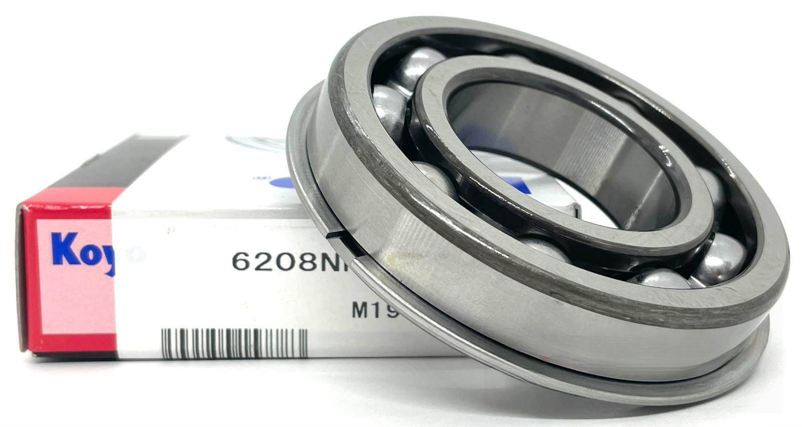 KOYO 6208 NR C3 BALL BEARING, OPEN TYPE, NO SEALS + SNAP RING 40x80x18mm