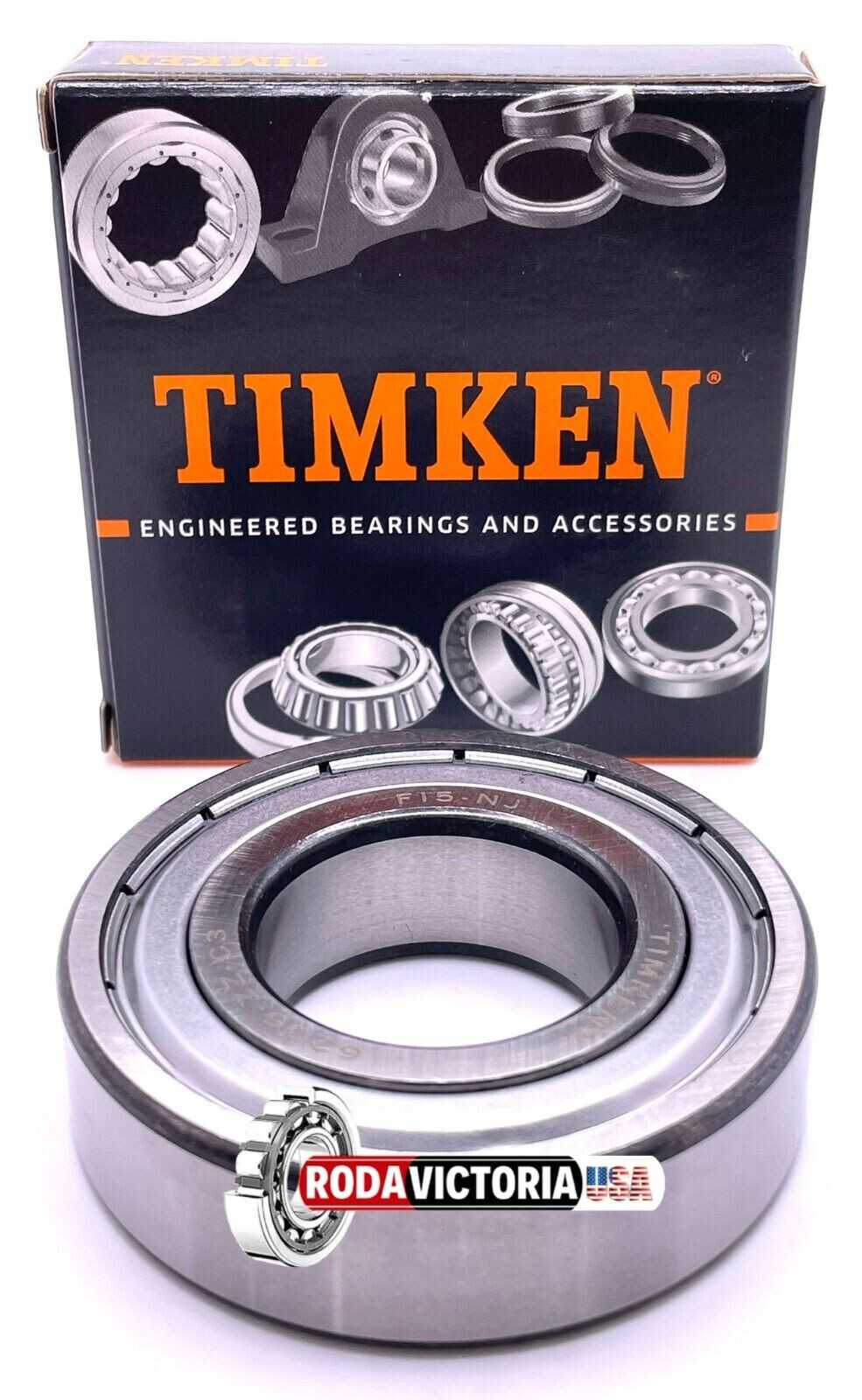 TIMKEN 6206 ZZ C3 Deep Groove Ball Bearing, Metal Shielded 30x62x16 mm