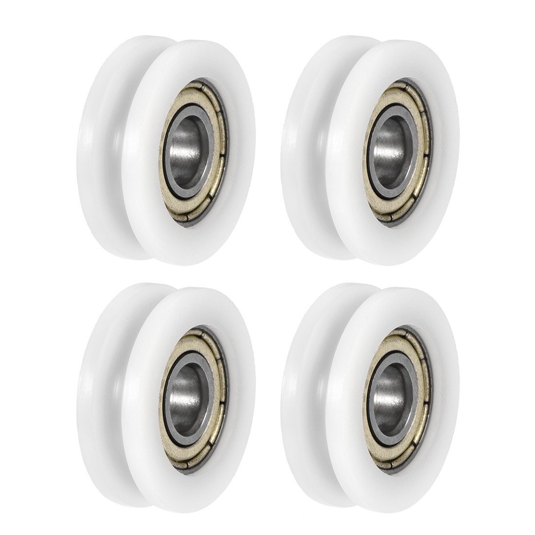 4pcs U Groove Ball Bearings 6x21x7mm Double Shielded GCr15 Bearings