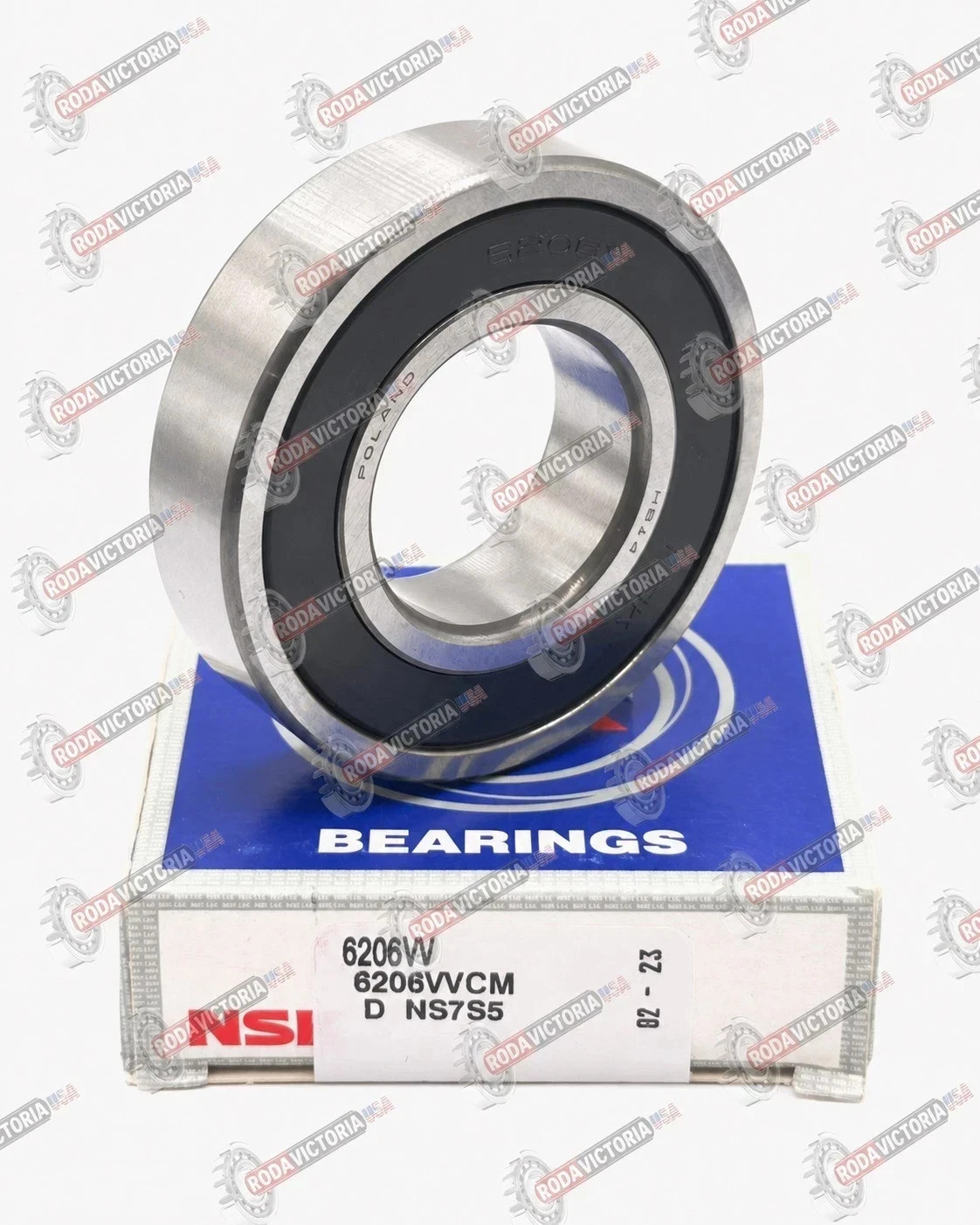 NSK 6206VVC3 BEARING RUBBER SEALS 30x62x16 mm 6206 VV C3 6206 2RS RS =SKF