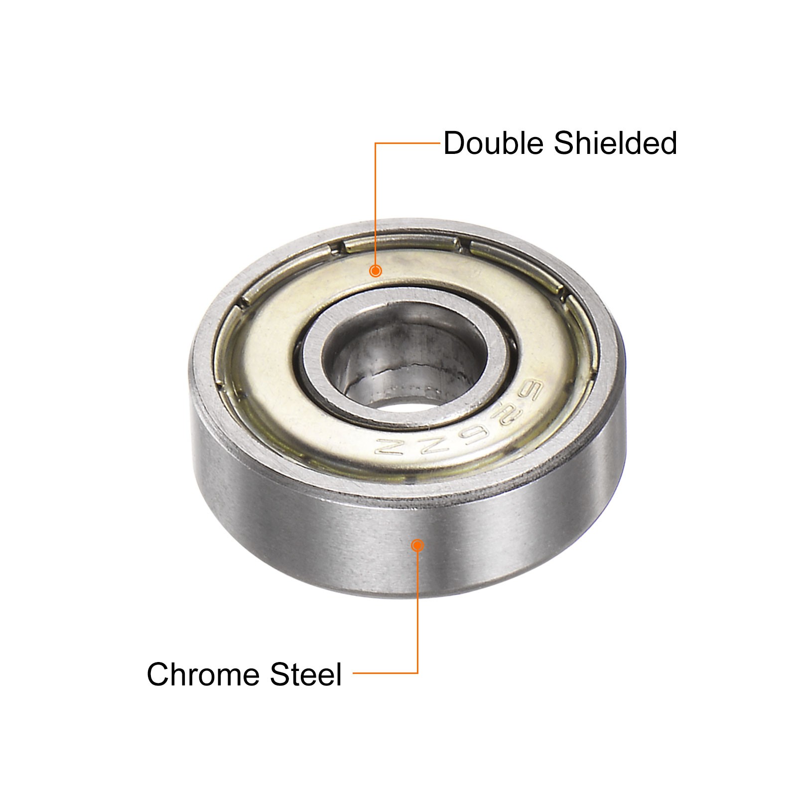 25pcs 626ZZ Ball Bearings 6x19x6mm Carbon Steel Double Shielded ABEC3